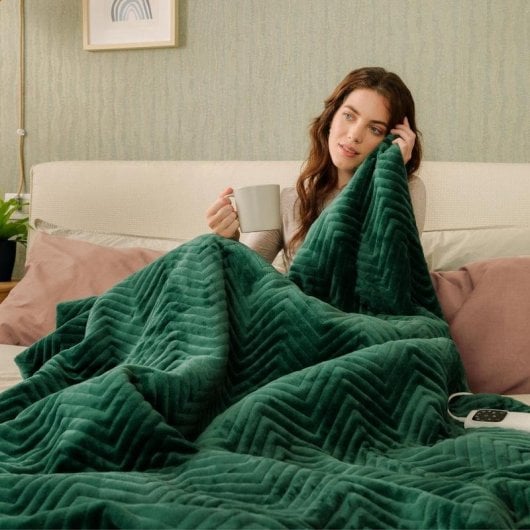 Manta eléctrica DAGA Relax Suave Armonía Verde Intellisense® 6 temperaturas 160x120cm