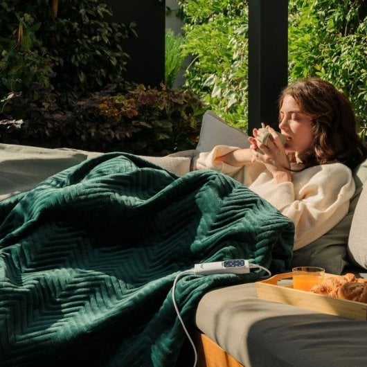 Manta eléctrica DAGA Relax Suave Armonía Verde Intellisense® 6 temperaturas 160x120cm
