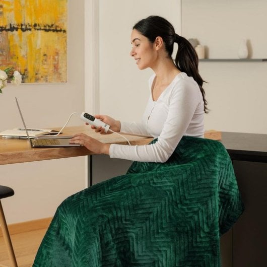 Manta eléctrica DAGA Relax Suave Armonía Verde Intellisense® 6 temperaturas 160x120cm