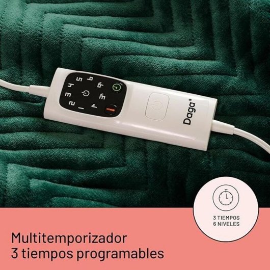 Manta eléctrica DAGA Relax Suave Armonía Verde Intellisense® 6 temperaturas 160x120cm