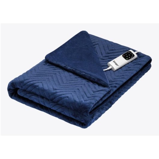 Manta Eléctrica Daga Relax Suave Azul Oscuro 160 x 120 cm 6 Temperaturas 150W