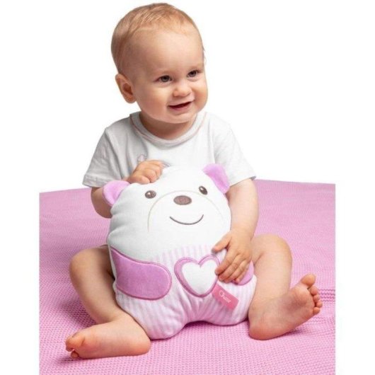 Peluche Chicco Tendre Ourson Rosa con Veglia Notturna e Suoni della Natura