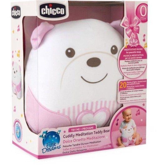 Peluche Chicco Tendre Ourson Rosa con Veglia Notturna e Suoni della Natura