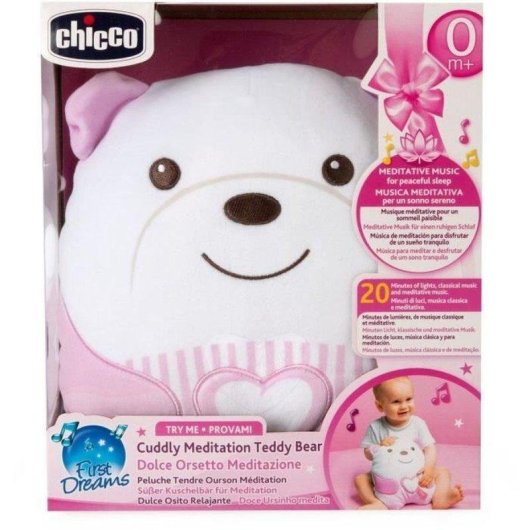 Peluche Chicco Tendre Ourson Rosa con Veglia Notturna e Suoni della Natura