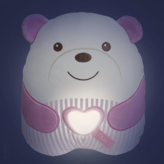 Peluche Chicco Tendre Ourson Rosa con Veglia Notturna e Suoni della Natura
