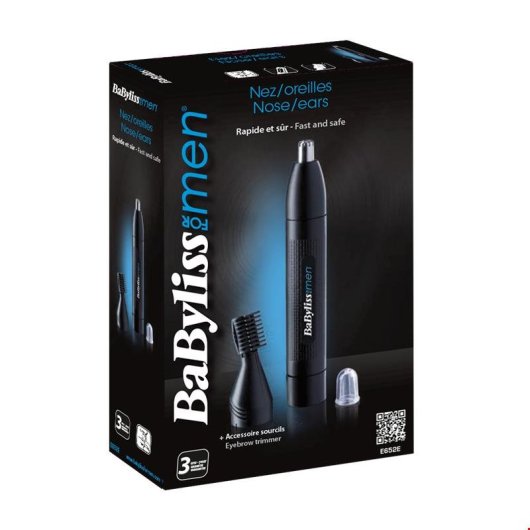 Cortapelos Nariz y Orejas BaByliss E652E Inalámbrico Lavable Tapa Protectora