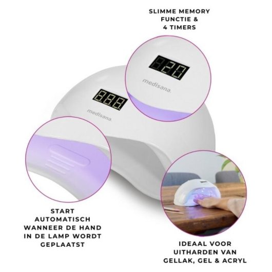 Asciugaugne Medisana ND 880 UV + LED 30 Lampade Temporizzatore