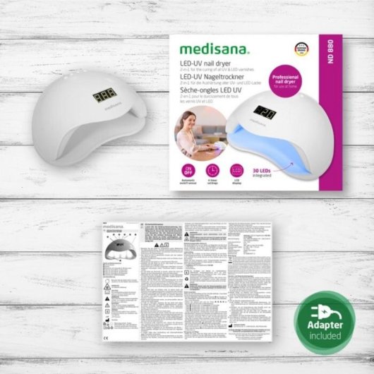 Asciugaugne Medisana ND 880 UV + LED 30 Lampade Temporizzatore