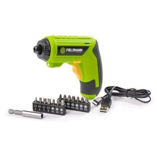 Tournevis sans fil Fieldmann 3,6 V Li-ion 1500 mAh 230 tr/min LED intégré 15 pointes USB-C