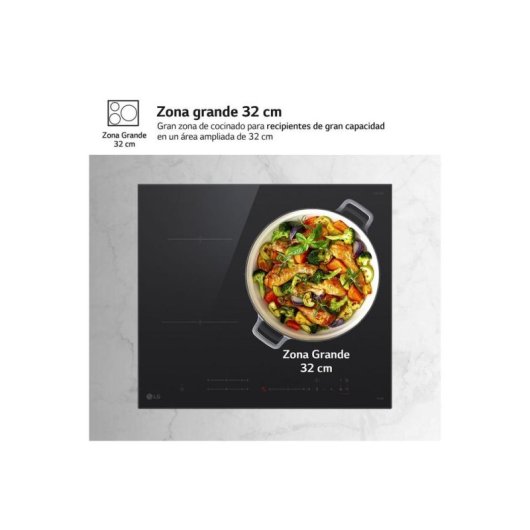 Placa de inducción LG CI5Z2421BN 3 zonas 32 cm Wi-Fi Slider Negro