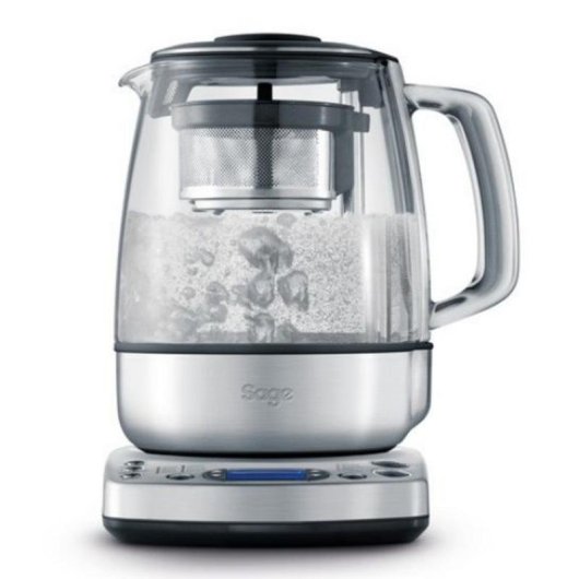 Tetera Sage The Tea Maker 1,5 L Plata Acero Inoxidable y Vidrio