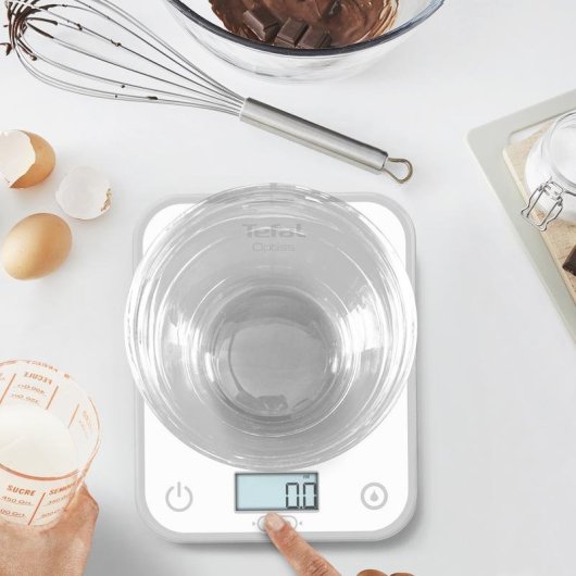 Bilancia Elettronica Cucina Tefal Optiss BC50U0 5kg 0,5g Bianco