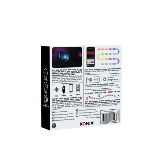 Reglette lumineuse universelle Konix Multi avec télécommande