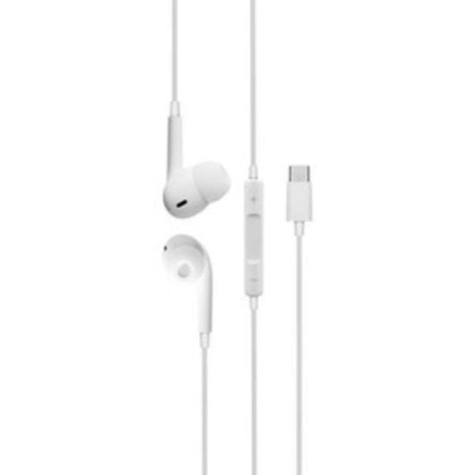 Kopfhörer DCU Advance Tecnologic mit USB-C Kabel für Musik Weiß