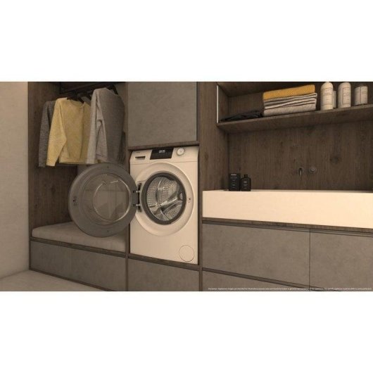 Lavadora frontal Haier I-Pro Series 1 HW100-BP14929A-S 10 kg 1400 rpm clase A blanca