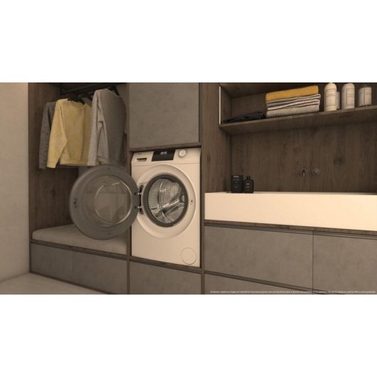 Máquina de Lavar Roupa Haier HW100-BP14929A 10 Kg 1400rpm A Branco Sem Wifi