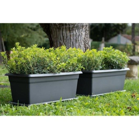 Macédo Stefanplast Mediterraneo Rectangulaire 110L Antracite 100x45x40cm