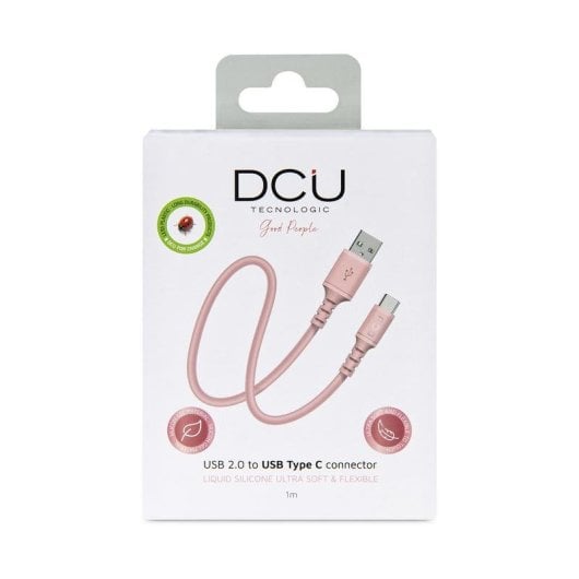 Cable USB DCU Avance Tecnológico USB-C a USB-A 1 m Rosa