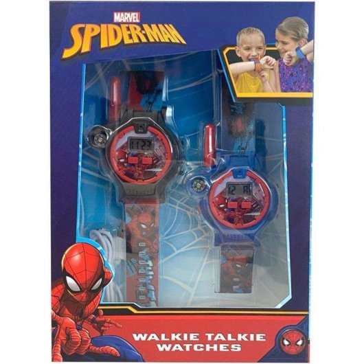 Reloj Walkie-talkie Kids Licensing Spider-man LCD Digital Pack 2 Resistente