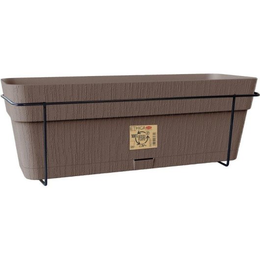 Jardinière pour balcon Stefanplast Ethica 50 cm Taupe 9 L Plastique Recyclé