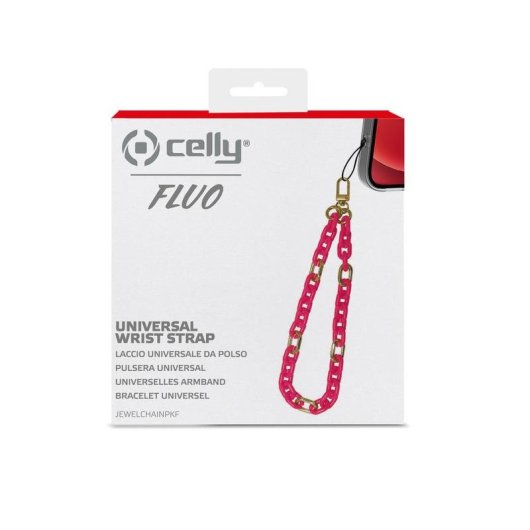 Polsino di Sicurezza Celly JEWELCHAINPKF Rosa per Smartphone