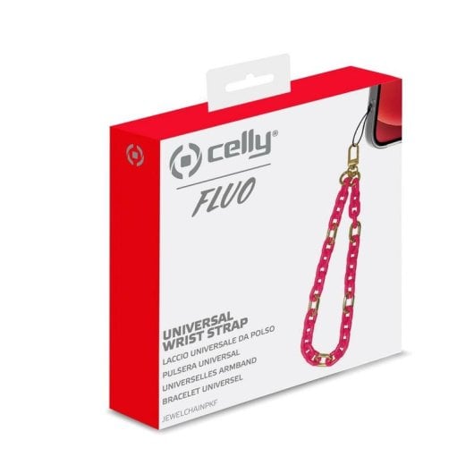 Polsino di Sicurezza Celly JEWELCHAINPKF Rosa per Smartphone