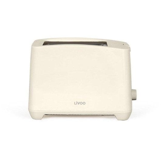 Grille-pain Livoo DOD162C 2 fentes 750W 7 niveaux de brunissage Creme