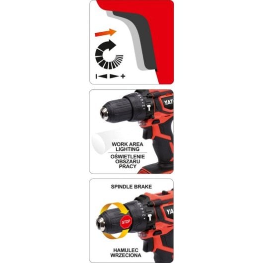 Taladro atornillador inalámbrico Yato YT-82780 18V 2Ah 40 Nm