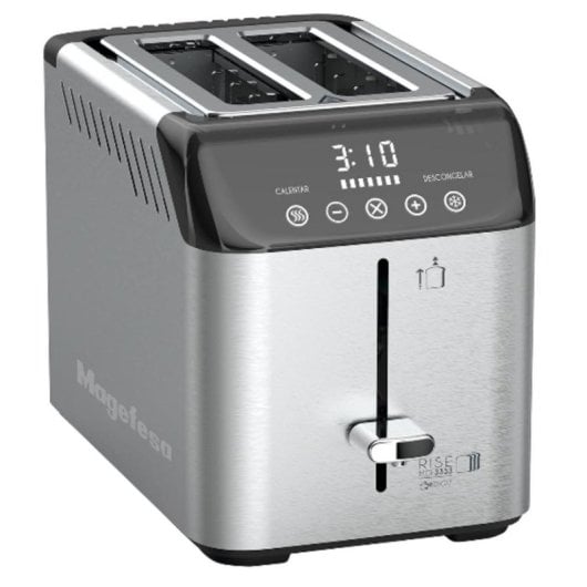 Tostadora Magefesa Rise Digit 2 ranuras extra anchas 925 W acero inoxidable