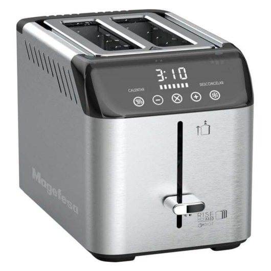 Tostadora Magefesa Rise Digit 2 ranuras extra anchas 925 W acero inoxidable