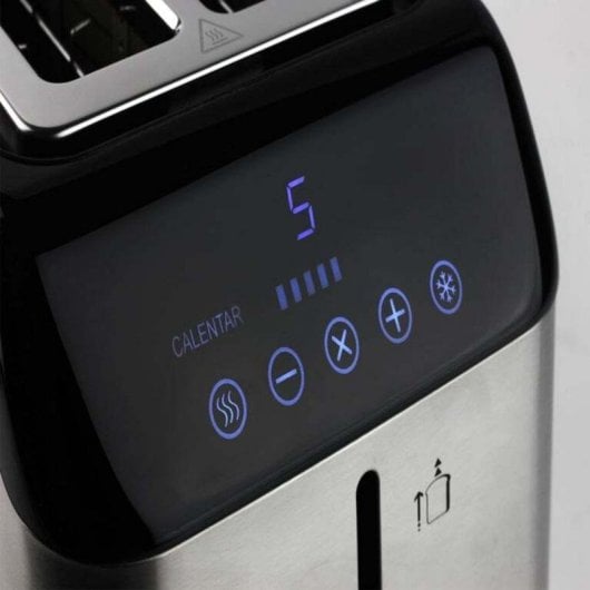 Tostadora Magefesa Rise Digit 2 ranuras extra anchas 925 W acero inoxidable