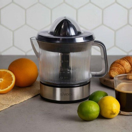 Espremedor Elétrico de Cítricos Livoo DOD210 40W 700ml Preto/Inox