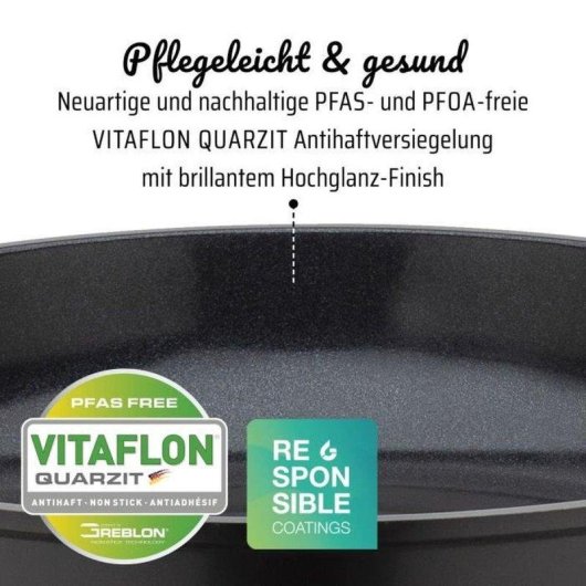 Sartén GSW Natural Fit 28 cm aluminio reciclado recubrimiento Greblon CK2 sin PTFE