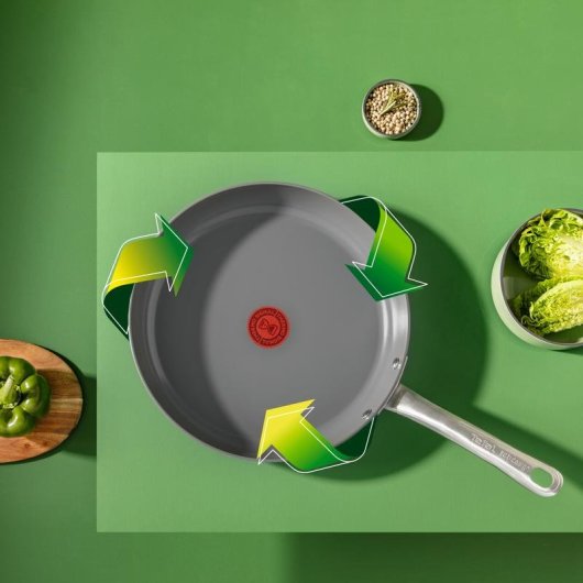 Pfanne Tefal Renew+ 24 cm Recyceltes Aluminium Keramik Grau