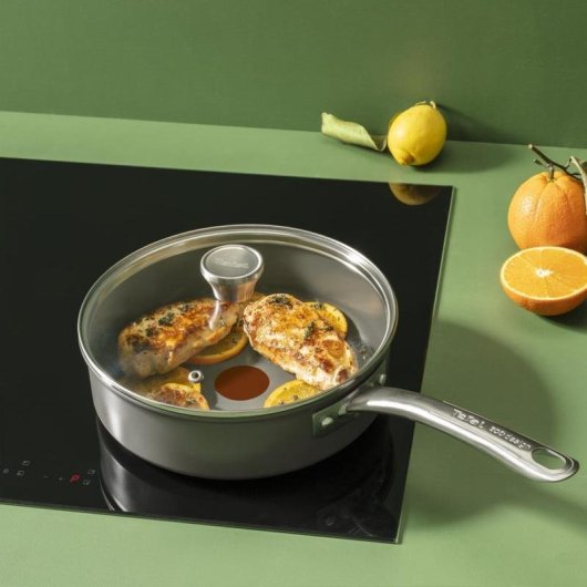 Bratpfanne Tefal Renew+ C4243253 24 cm Keramik Aluminium mit Deckel Thermo-Spot