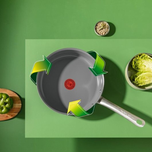 Bratpfanne Tefal Renew+ C4243253 24 cm Keramik Aluminium mit Deckel Thermo-Spot