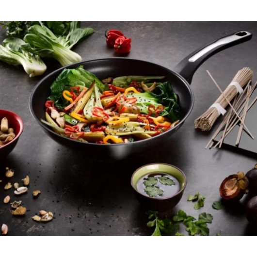 Sartén Wok Tefal Emotion 28cm Acier Inoxydable Titane 3,6 L