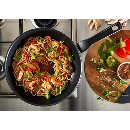 Poêle wok Tefal XL Force 28 cm revêtement Titanium Thermo-Signal