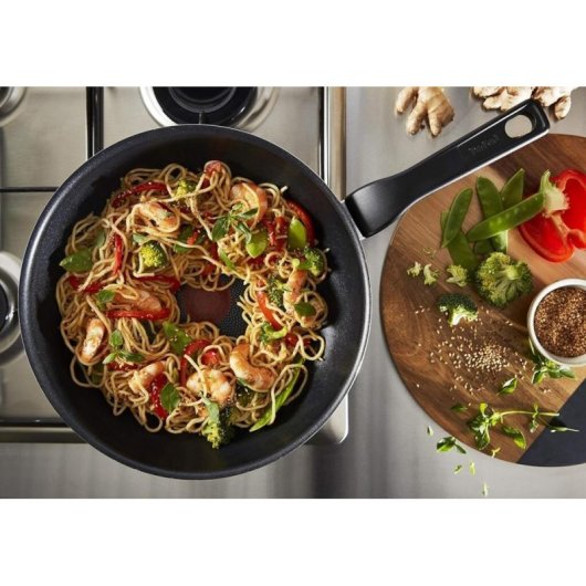 Poêle wok Tefal XL Force 28 cm revêtement Titanium Thermo-Signal
