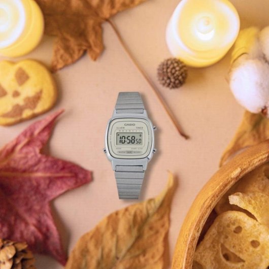 Relógio Casio LA670WEA Digital Vintage Aço Inoxidável