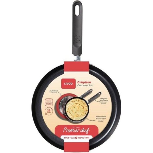 Crepera Livoo Premier Chef MEP149 Antiaadherente 26 cm Base Inducción