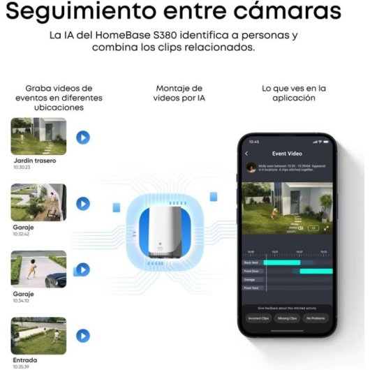 Cámara IP Eufy SoloCam E42 4K Visión Nocturna Interior y Exterior IA Alarma Solar