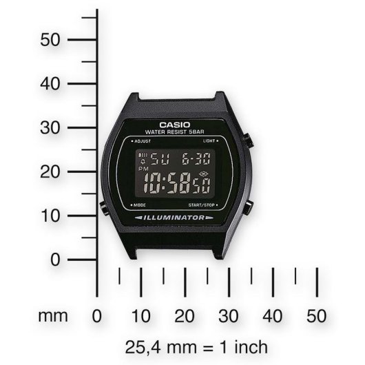 Reloj Casio B640WB-1BEF Acero Inoxidable Negro Digital Cronómetro