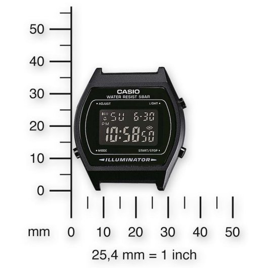 Reloj Casio B640WB-1BEF Acero Inoxidable Negro Digital Cronómetro