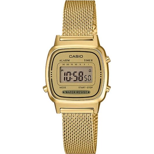 Relógio Casio LA670WEMY-9EF Digital Dourado Unissex com Cronómetro