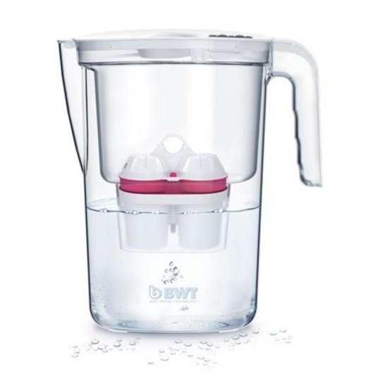 Jarra filtrante BWT Vida 2,6 L blanca con indicador de cambio y libre de BPA