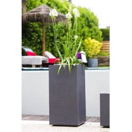 Macetero EDA Graphit Cuadrado 31 L 39,5 x 39,5 x 80 cm