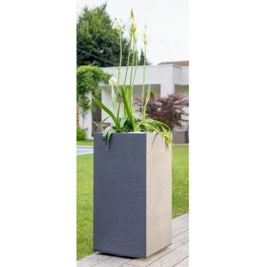 Macetero EDA Graphit Cuadrado 31 L 39,5 x 39,5 x 80 cm