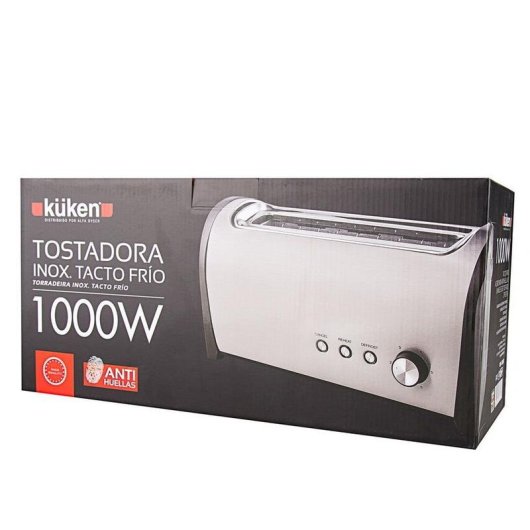 Tostapane Küken 33623 1000W 1 Fessura Acciaio Inox Nero