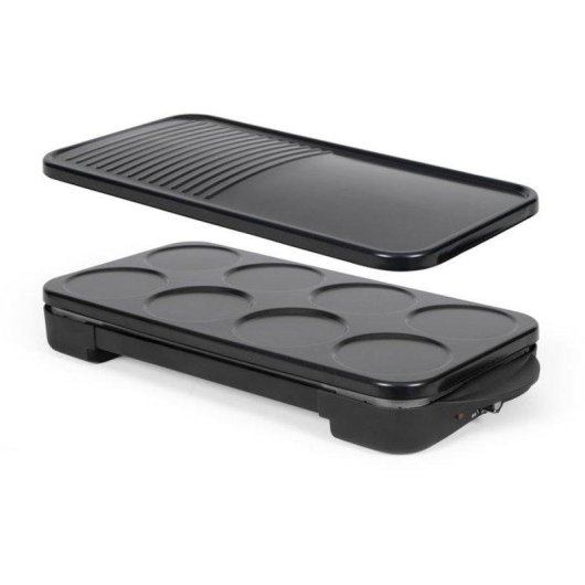 Plancha para crepes 2 en 1 Livoo 1500 W 8 mini crepes placas extraíbles